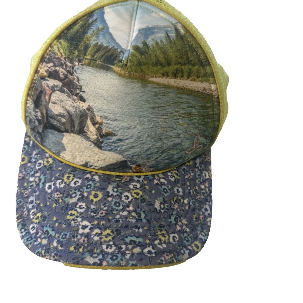 Prana Women’s Rio Hat Cap Foam Front Adjustable Snap Back Trucker Blue Beach